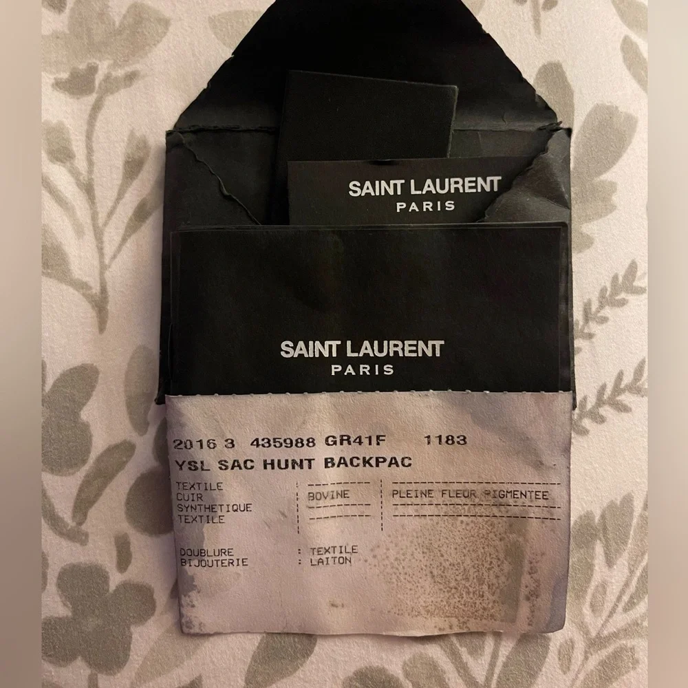 Saint Laurent Navy/White Polka Dot City Backpack - Picture 6 of 6